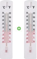 2x Buitenthermometer - Temperatuurmeter - Muurthermometer - Wit