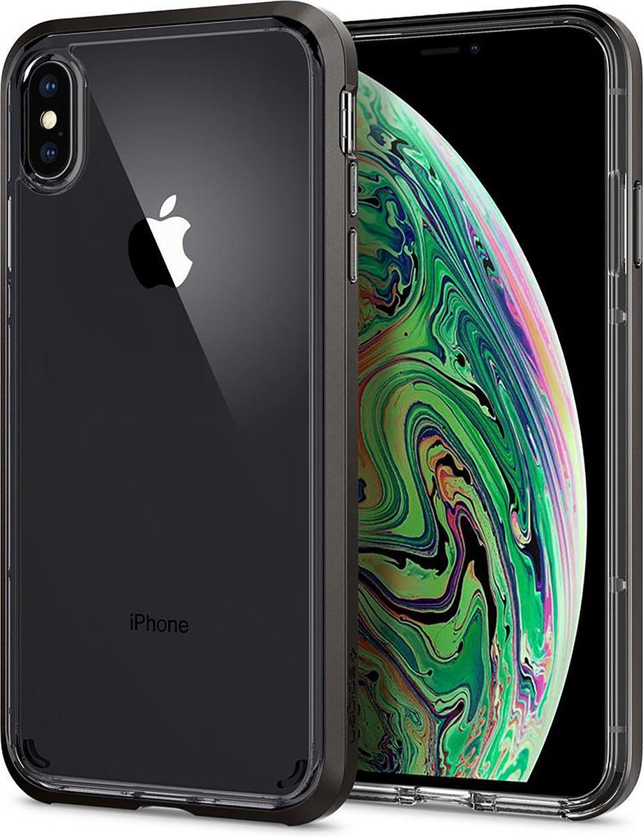 Spigen Neo Hybrid Crystal hoesje doorzichtig iPhone XS Max - Grijs case transparant