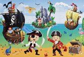 kinderpuzzel thema piraten - legpuzzel - 35 puzzelstukjes | afmeting: 46 CM x 32 CM