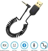 Aux naar Bluetooth adapter - Bluetooth 5.0 - Auto - Speakers - Bluetooth receiver - Ontvanger - 3,5 mm - USB