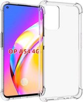 Oppo A54 hoesje - MobyDefend Transparante Shockproof TPU Gelcase - Verstevigde Hoeken - Volledig Doorzichtig - GSM Hoesje - Telefoonhoesje Geschikt Voor: Oppo A54