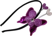 Jessidress® Diademen Meisjes Haar diadeem met een vlinder Haarband - Fushia