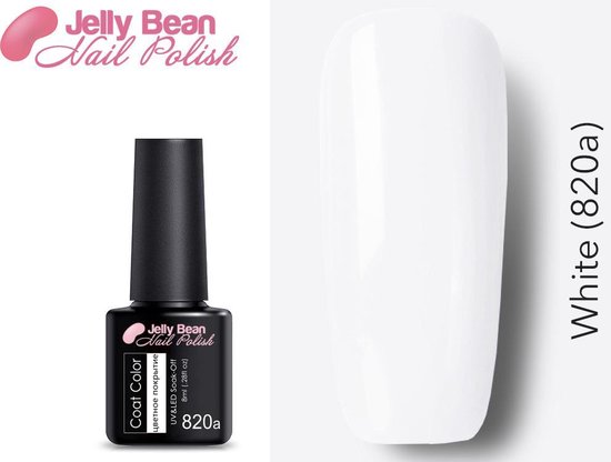 Jelly Bean Nail Polish Gel Nagellak - Gellak - White (914) - UV Nagellak 8ml