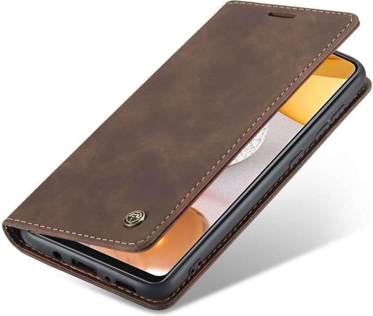 CASEME Samsung Galaxy S21 Ultra Retro Wallet Case - Koffie