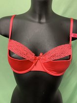 Hunkemõller - Brandy wet look - Diva Pink - maat D70