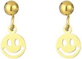 Michelle Bijoux Oorknop Smiley Goud JE13078