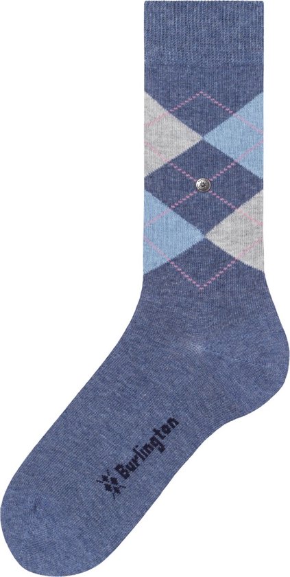 Burlington Everyday 2-Pack gedessineerd katoen multipack sokken dames blauw - maat 36-41