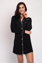 Pretty You London Bamboe Night Shirt | Maat 42 | Zwart