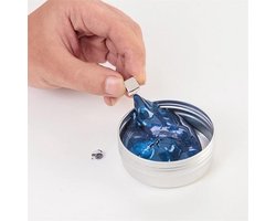 Intelligente magnetische klei/slijm Blauw of groen | Magic putty in blik met vierkante magneet - magnetische putty in blik