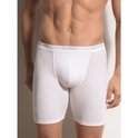 Wit katoenen boxershort voor heren met een grijze Sloggi-band.