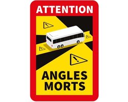 Pickup dode hoek magneetfolie Bus Touringcar 2 stuks - 170x250 mm - Angles Morts Transport en Commun Support magnétique 2 pcs