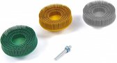 HBM 3-delige 75 mm Bristle disc set met 6.3 mm stiftopname