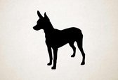 Silhouette hond - Ratonero Valenciano - S - 51x45cm - Zwart - wanddecoratie