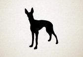 Silhouette hond - Ibizan Hound - L - 95x75cm - Zwart - wanddecoratie