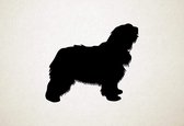 Silhouette hond - Catalan Sheepdog - Catalaanse herdershond - L - 75x88cm - Zwart - wanddecoratie