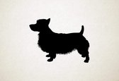 Silhouette hond - Australian Terrier - Australische terriër - M - 60x80cm - Zwart - wanddecoratie