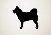 Silhouette hond - American Akita - Amerikaanse Akita - L - 75x83cm - Zwart - wanddecoratie