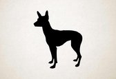 Silhouette hond - Mexican Hairless - Mexicaanse haarloze - S - 55x45cm - Zwart - wanddecoratie
