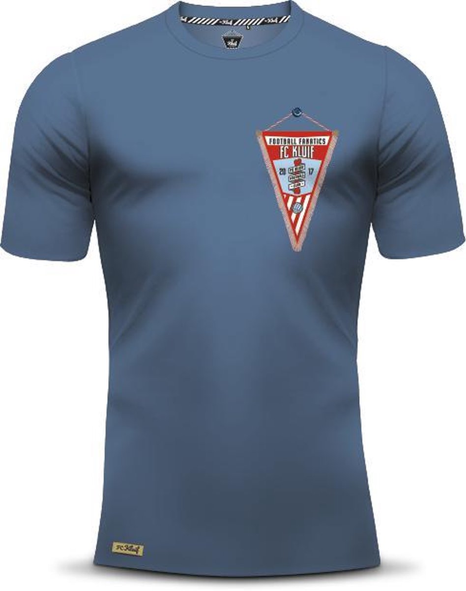 FC Kluif Vaantje t-shirt - maat M / Medium - Heren lifestyle t-shirt - Wedstrijdvaantje - Katoen - Blauw