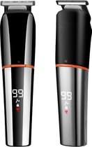 BeardMan - Luxe Trimmer met Display - Tondeuse - ipx6 - Haarstyling - Draadloos - USB Opladen – Contouren – Bakkebaarden - Inclusief 4 opzetkammen