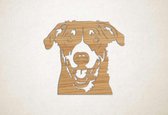 Wanddecoratie - Hond - Zwitserse sennenhond 3 - M - 60x64cm - Eiken - muurdecoratie - Line Art