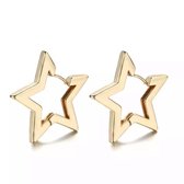 Bukuri Jewelry - Ster oorbellen - ster oorknoppen goudkleurig - 2021 -