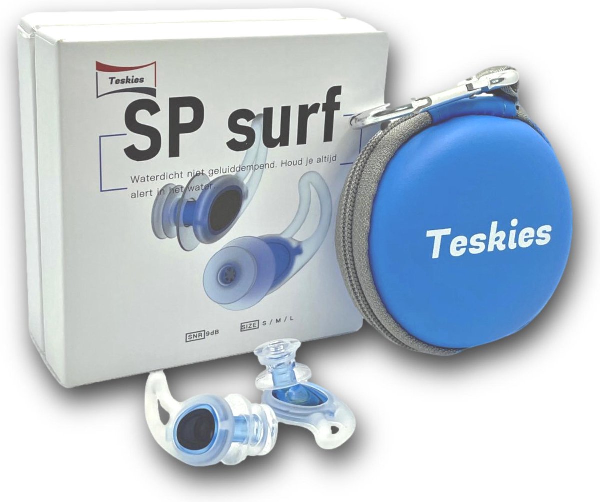 Teskies Surf/Zwem Oordoppen Surfears voor Kitesurfen Windsurfen Wakeboarden en Zwemmen-Watersport-Ge