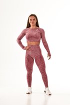 Vital sportoutfit / sportkleding set voor dames / fitnessoutfit legging + sport top (bordeaux)