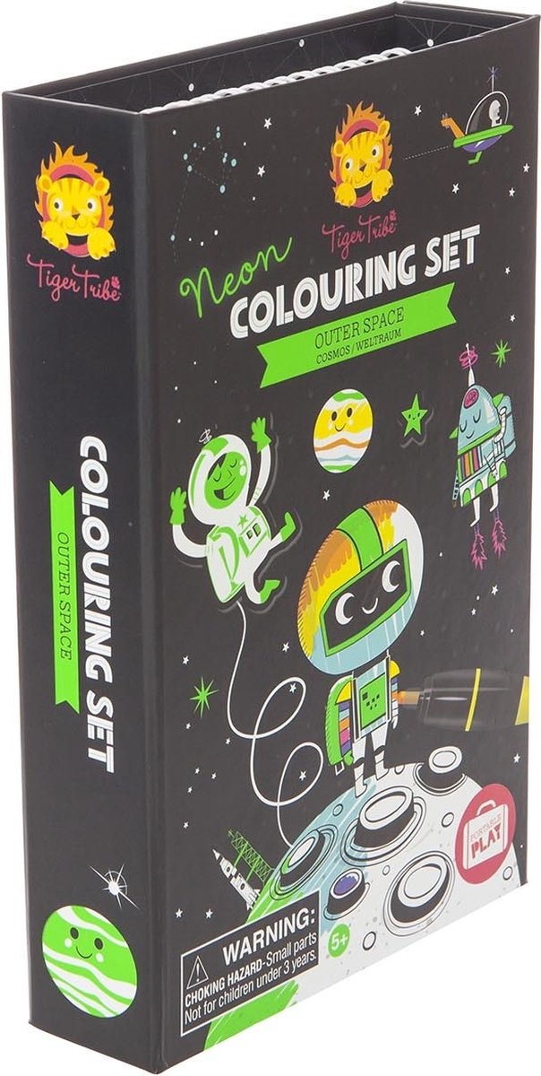 Tiger Tribe Neon Colouring Sets/Outer Space