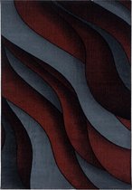 Modern laagpolig vloerkleed Costa - rood 3523 - 120x170 cm