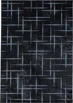Modern laagpolig vloerkleed Costa - zwart 3521 - 240x340 cm