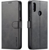 LC.IMEEKE voor Xiaomi Redmi Note 7 kalfsleer Horizontale flip lederen tas, met houder & kaartsleuven & portemonnee (zwart)