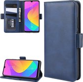 Voor Xiaomi Mi CC9e / Mi A3 Dual-side magnetische gesp horizontale flip lederen tas met houder & kaartsleuven & portemonnee & fotolijst (blauw)