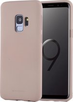 GOOSPERY SOFT FEELING voor Galaxy S9 TPU Valbestendige zachte beschermende achterkant (roze)