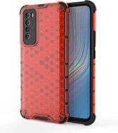 Voor Huawei Nova 7 5G schokbestendige honingraat pc + TPU beschermhoes (rood)