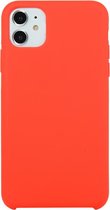 Voor iPhone 11 Effen kleur Effen siliconen schokbestendig hoesje (rood)