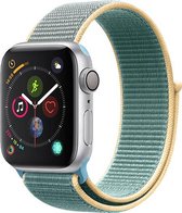 Nylon bandje - 38/40mm - Series 1 2 3 4 5 6 SE - M/L - Blauw / Geel - Geschikt voor Apple Watch