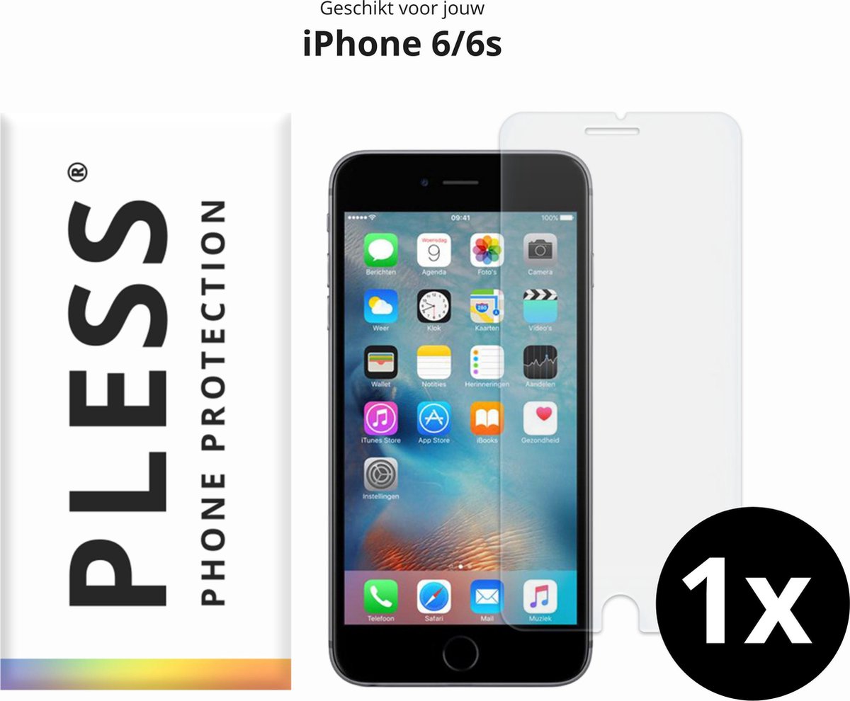 iPhone 6 en iPhone 6s Screenprotector Glas - 1x - Pless®