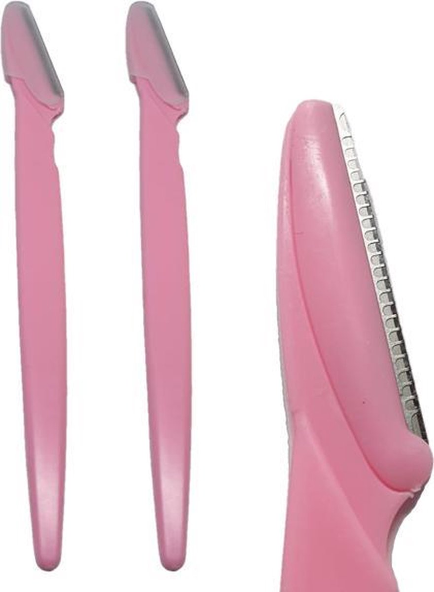 Scheermes Gezicht - Roze 2 Stuks - Scheermes Lippen - Scheermes Intieme Streek - Wenkbrauw Trimmer - Scheermes Wenkbrauw - Wenkbrauw Epileren - oDaani