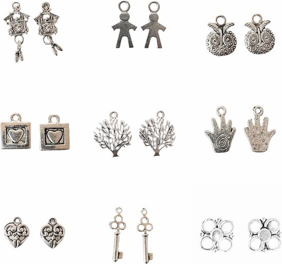 Bedeltjes - antiek zilverkleur - sieraden maken - armnbanden maken -  bedelarmband -... | bol.com