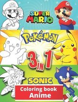 3 in 1 Anime Coloring Book