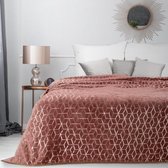 Luxe bed_Beddensprei_brulo_sprei - 200X220 - Roze – koper