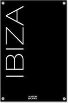 Tuinposter Ibiza | 70x100 cm | PVC | Zwart / Wit | Outdoor | Poster | Maison Boho