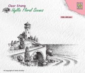 IFS037 Nellie Snellen clearstamp - Idyllic Floral Scenes - Sea with lighthouse - stempel marine zee vuurtoren