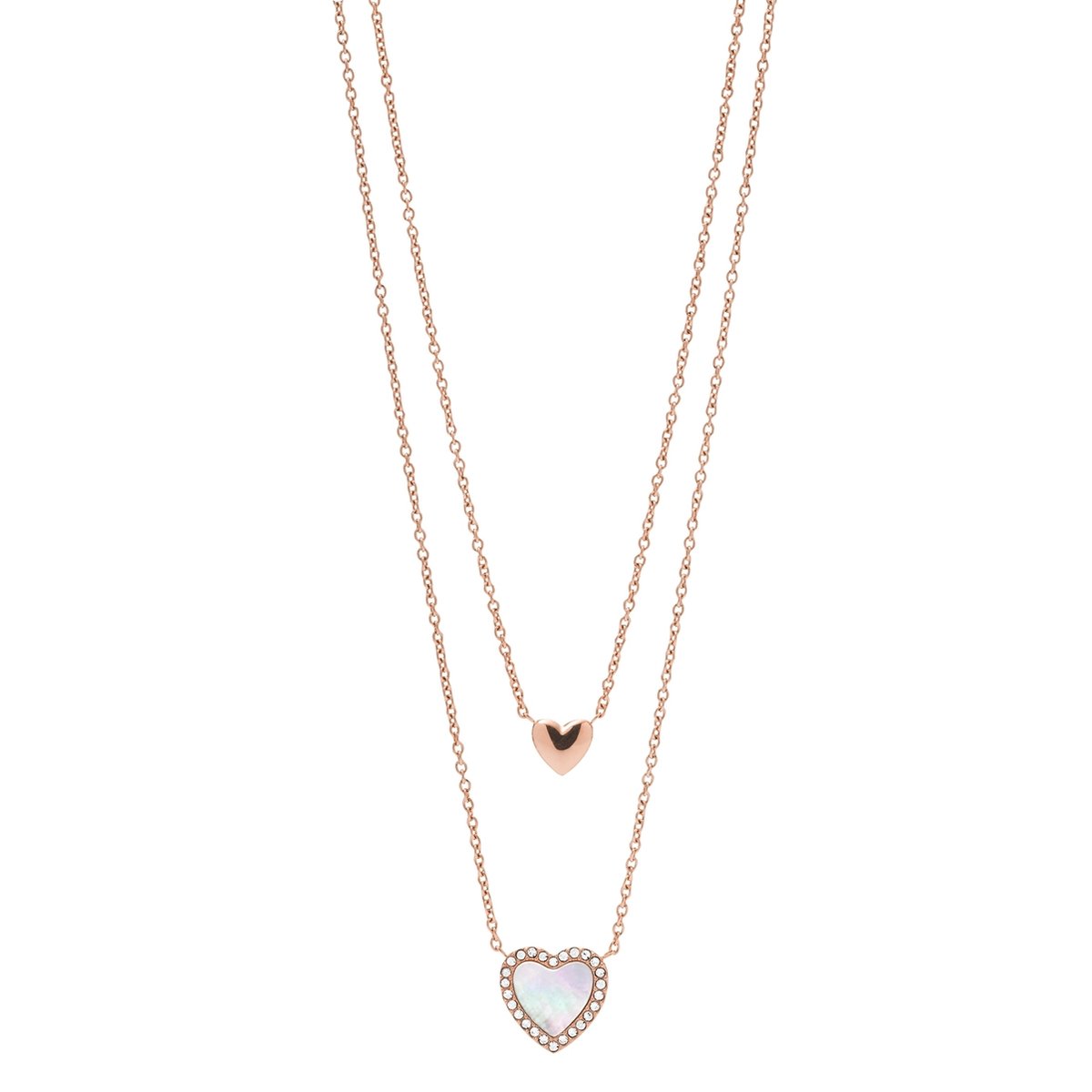 Fossil Vintage Glitz Damesketting Staal - Roségoudkleurig
