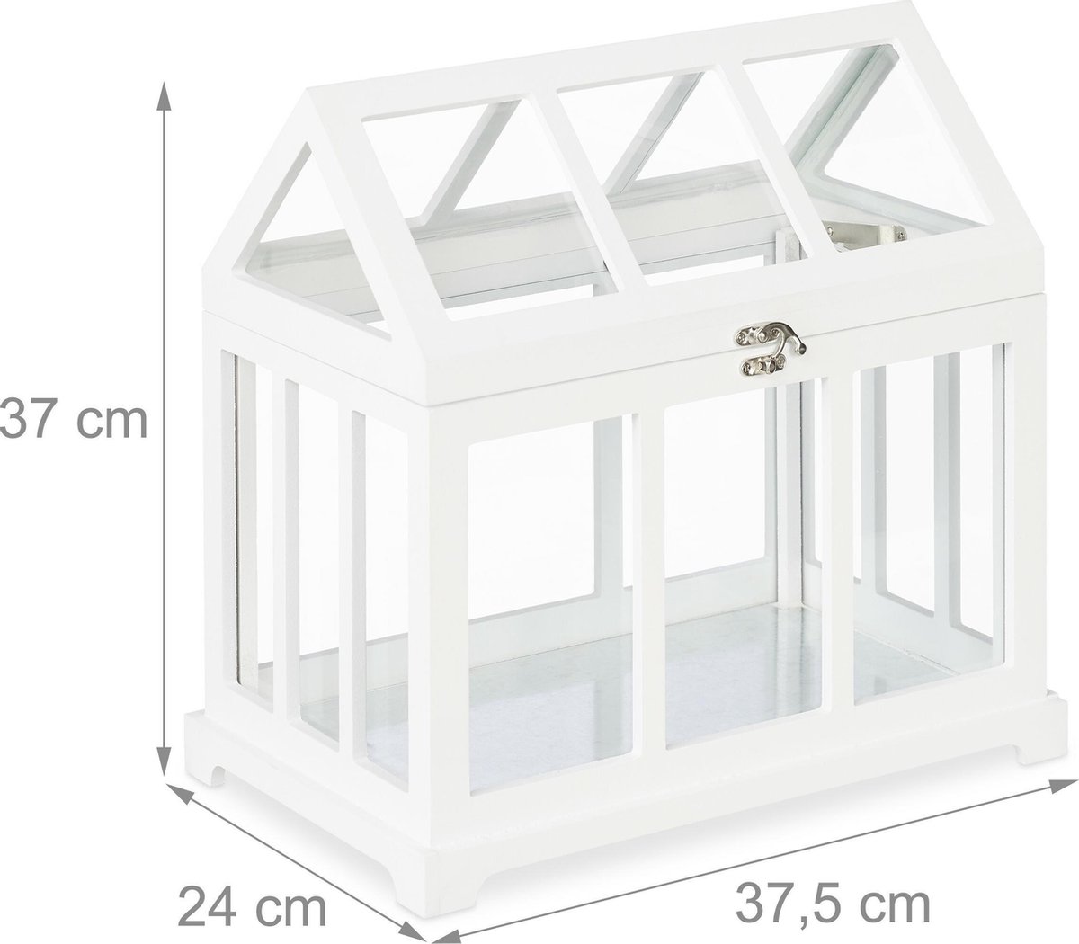 mini kweekkas - set van 2 - vensterbank - binnen - glas - MDF - 2 groottes - wit — cadeau in Wonen & Interieur - foto 6