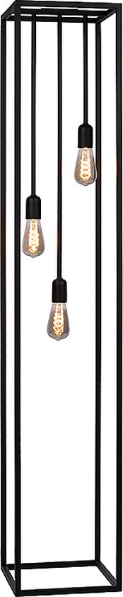 Atmooz - Vloerlamp Basra - Staande Lamp - Stalamp - Woonkamer - Zwart - Hoogte 160cm - Metaal