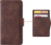 Wallet-stijl Skin Feel Calf Pattern lederen tas voor Google Pixel 3a, met aparte kaartsleuf (bruin)