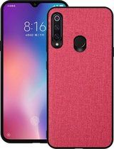 Schokbestendige doek textuur pc + tpu beschermhoes voor huawei nova 4e & p30 lite (rood)