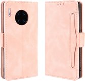 Wallet Style Skin Feel Calf Pattern lederen tas voor Huawei Mate 30 Pro, met apart kaartslot (roze)
